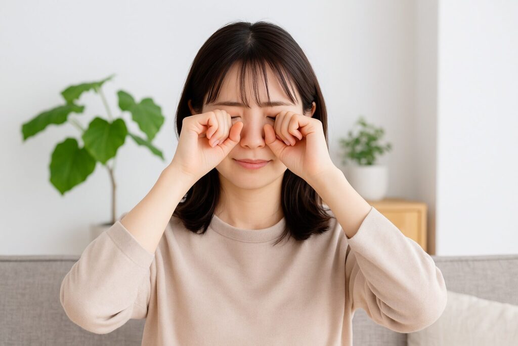 目を擦らない習慣をつける